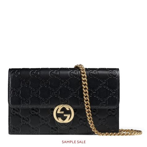 gucci signature chain wallet.